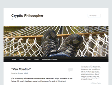 Tablet Screenshot of crypticphilosopher.com